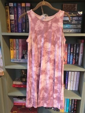 Old Navy Pink/Purple Tie-Dye Sleeveless Swing Dress